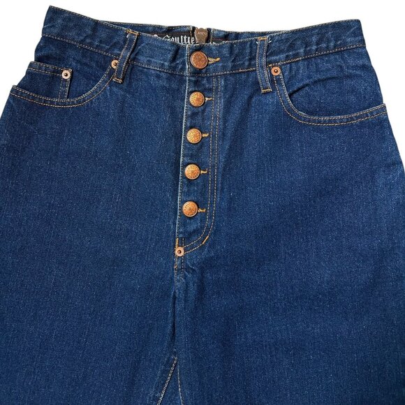 90s Vintage Gaultier Jeans Modson Highwaisted Back Zipper Avant-Garde Edgy. - Picture 6 of 13